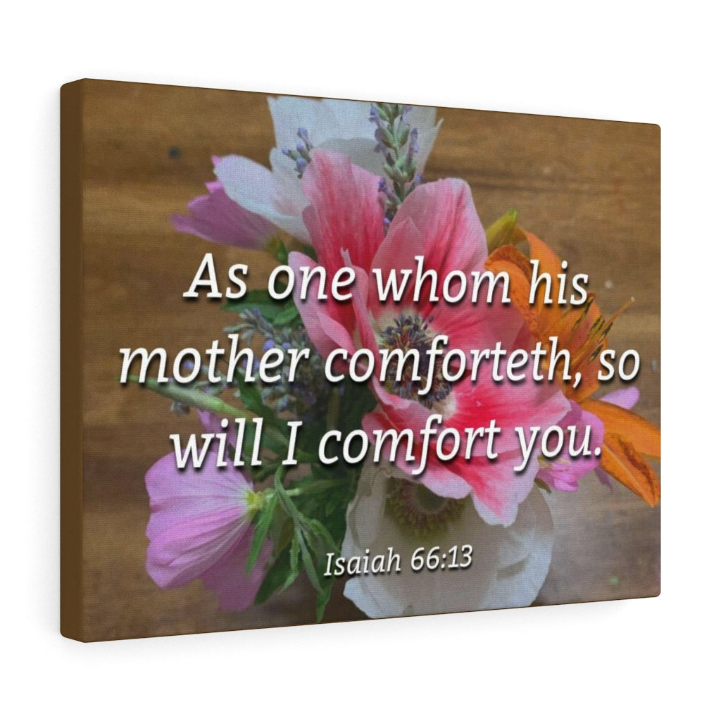 Scripture Walls His Mother Comforteth Isaiah 66:13 Bible Verse Canvas Christian Wall Art Ready to Hang Unframed-Express Your Love Gifts