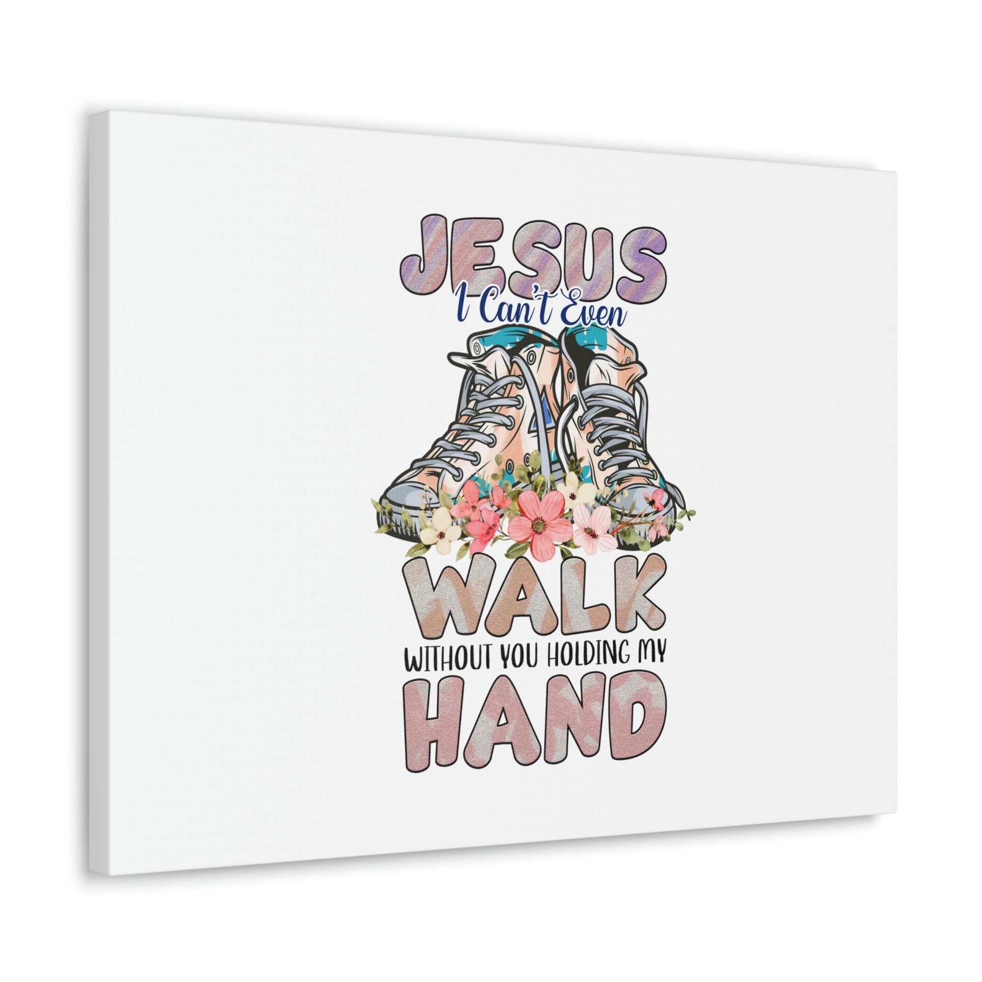 Scripture Walls Holding My Hand John 14:6 Flower Sneakers Christian Wall Art Bible Verse Print Ready to Hang Unframed-Express Your Love Gifts