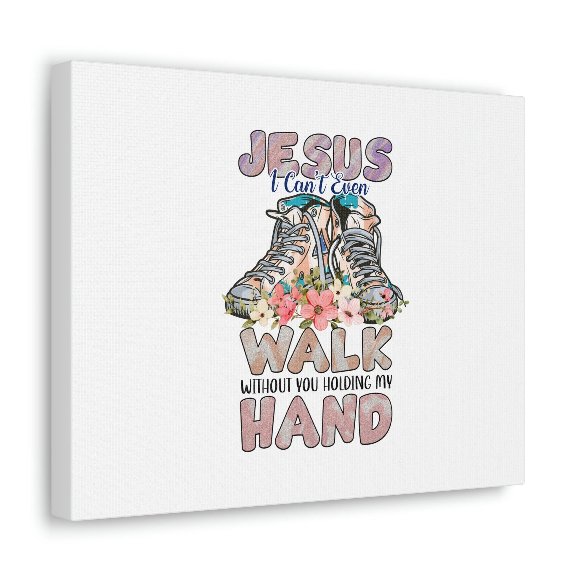 Scripture Walls Holding My Hand John 14:6 Flower Sneakers Christian Wall Art Bible Verse Print Ready to Hang Unframed-Express Your Love Gifts
