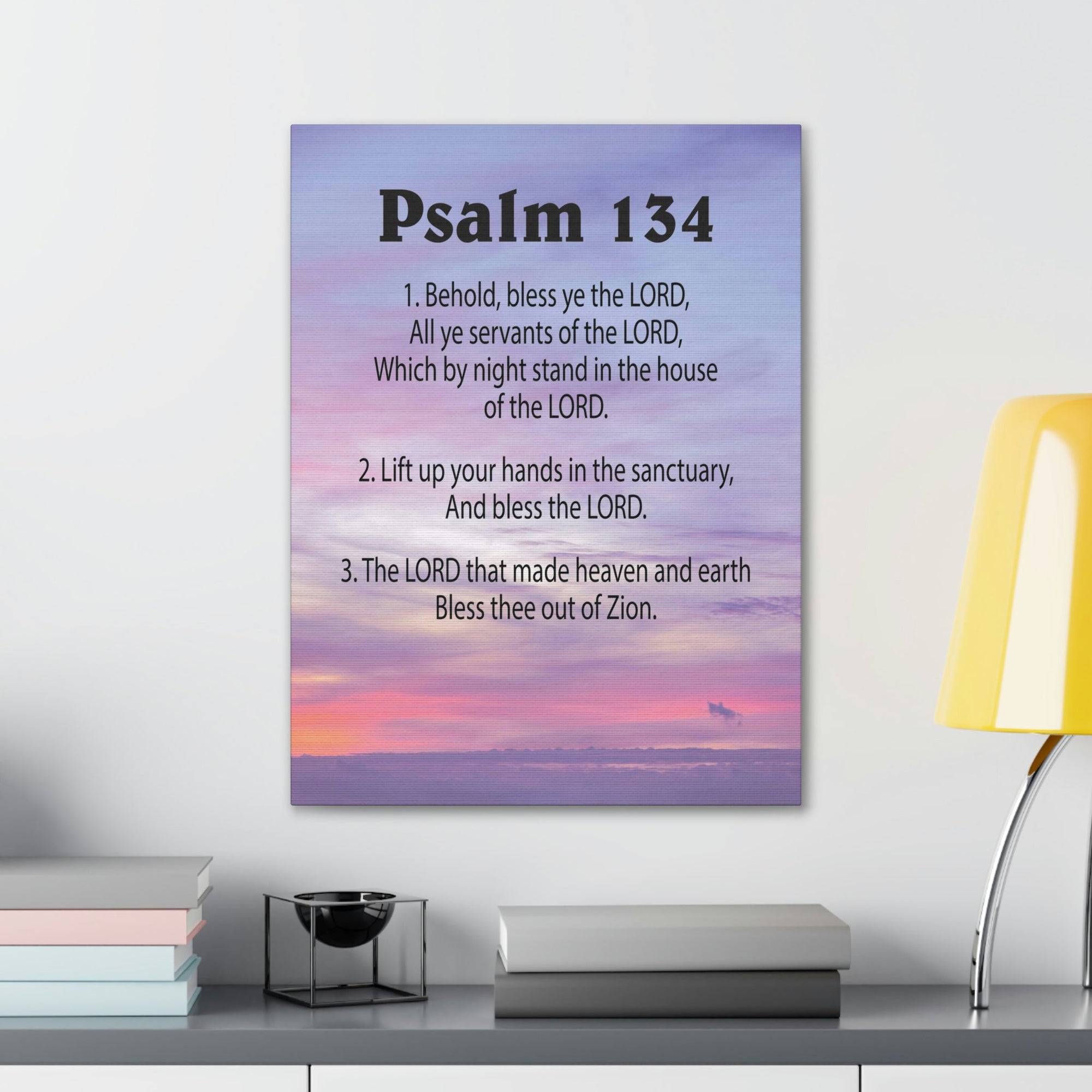 Scripture Walls House of The Lord Psalm 134:3 Bible Verse Canvas Christian Wall Art Ready to Hang Unframed-Express Your Love Gifts