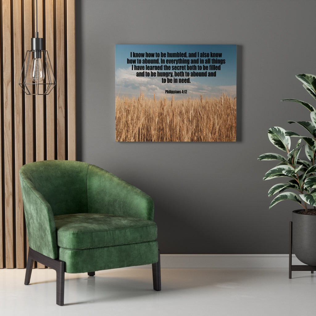 Scripture Walls Humbled and Abound Philippians 4:12 Wall Art Christian Home Decor Unframed-Express Your Love Gifts