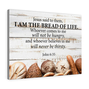Scripture Walls I Am The Bread of Life John 6:35 Scripture Wall Art Christian Home Decor Unframed-Express Your Love Gifts