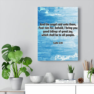 Scripture Walls I Bring Good Tidings Luke 2:10 Bible Verse Canvas Christian Wall Art Ready to Hang Unframed-Express Your Love Gifts
