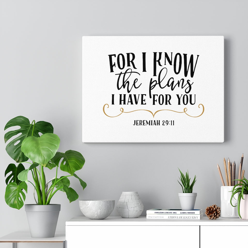 Scripture Walls I Have For You Jeremiah 29:11 Bible Verse Canvas Christian Wall Art Ready to Hang Unframed-Express Your Love Gifts