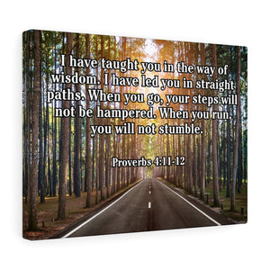 Scripture Walls I Have Taught You Proverbs 4:11-12 Scripture Bible Verse Canvas Christian Wall Art Ready to Hang Unframed-Express Your Love Gifts