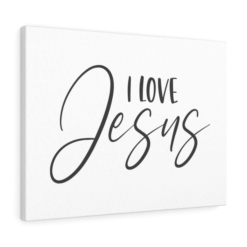 Scripture Walls I Love Jesus Bible Verse Canvas Christian Wall Art Ready to Hang Unframed-Express Your Love Gifts