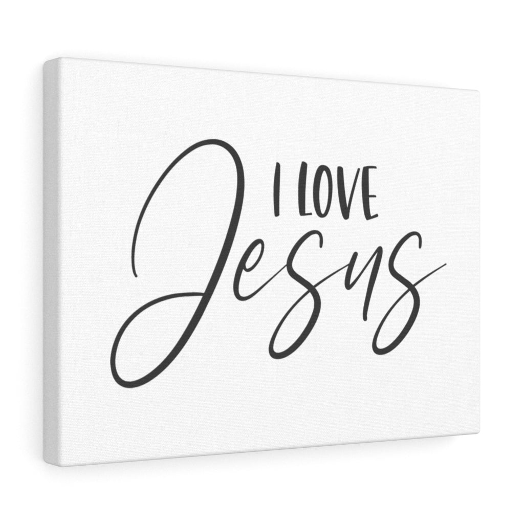 Scripture Walls I Love Jesus Bible Verse Canvas Christian Wall Art Ready to Hang Unframed-Express Your Love Gifts