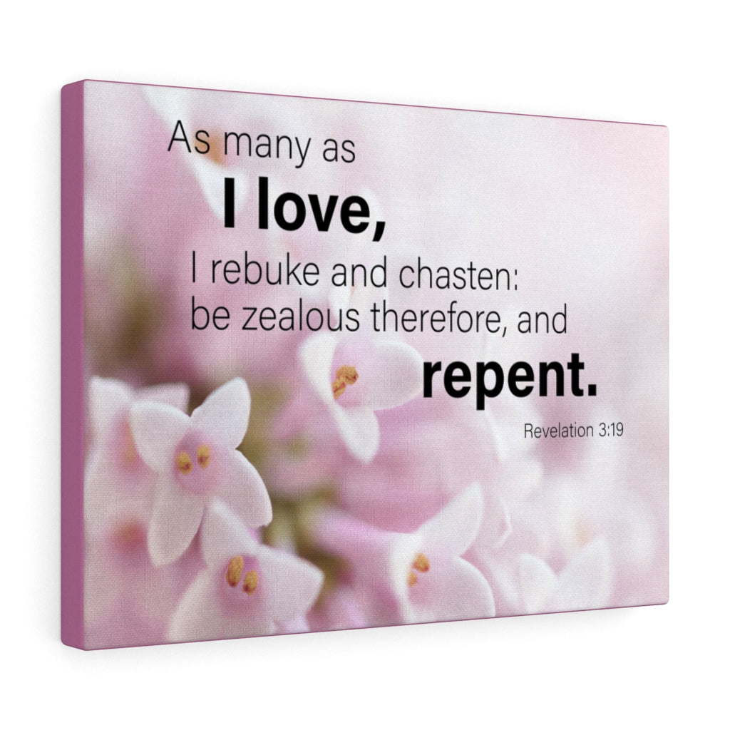 Scripture Walls I Love Repent Revelation 3:19 Wall Art Christian Home Decor Unframed-Express Your Love Gifts