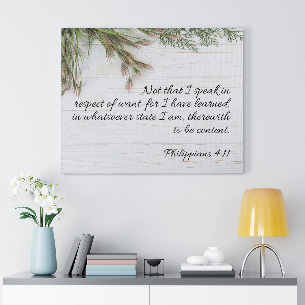 Scripture Walls I Speak in Respect Philippians 4:11 Wall Art Christian Home Decor Unframed-Express Your Love Gifts