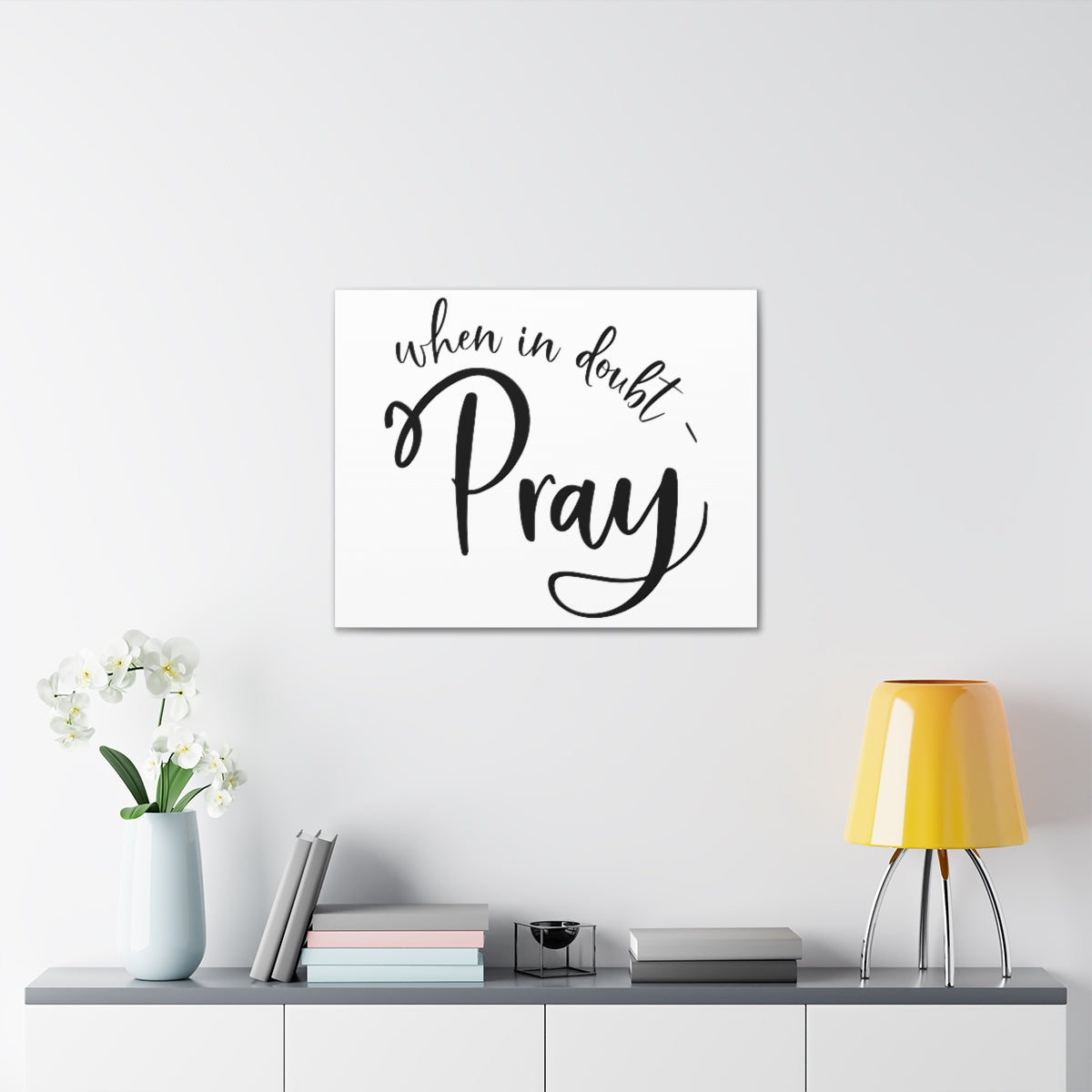 When In Doubt, Pray Christian Sticker