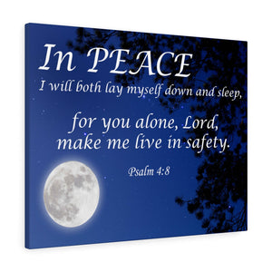 Scripture Walls In Peace Psalm 4:8 Christian Home Decor Bible Art Unframed-Express Your Love Gifts