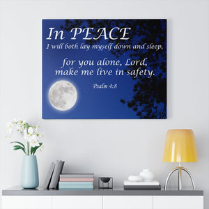Scripture Walls In Peace Psalm 4:8 Christian Home Decor Bible Art Unframed-Express Your Love Gifts