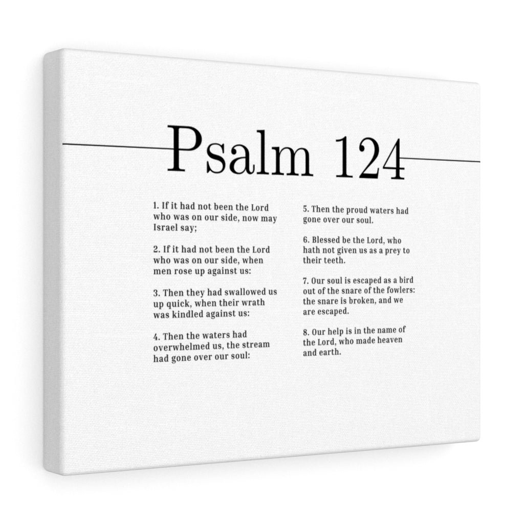 Scripture Walls Is In The Name Of The Lord Psalm 124 Bible Verse Canvas Christian Wall Art Ready to Hang Unframed-Express Your Love Gifts