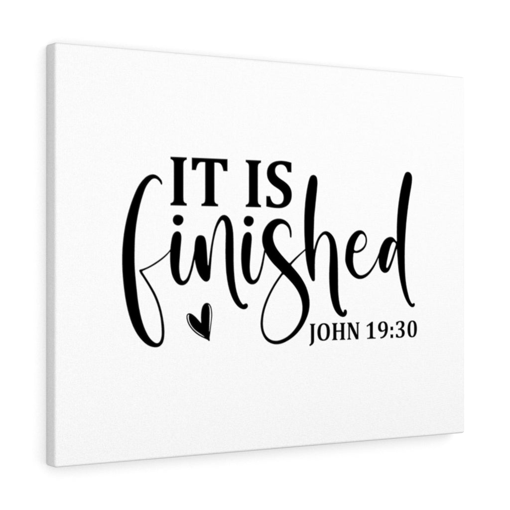 Scripture Walls It Is Finished Heart John 19:30 Bible Verse Canvas Christian Wall Art Ready to Hang Unframed-Express Your Love Gifts
