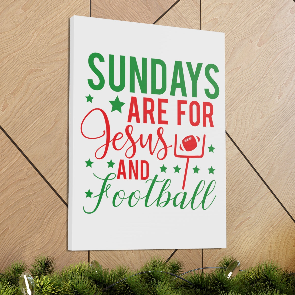 Scripture Walls Jesus And Football Mark 2:27-28 Christian Wall Art Print Ready to Hang Unframed-Express Your Love Gifts