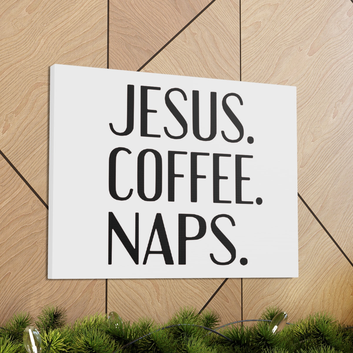 Scripture Walls Jesus Coffee Naps Romans 10:9 Christian Wall Art Print Ready to Hang Unframed-Express Your Love Gifts