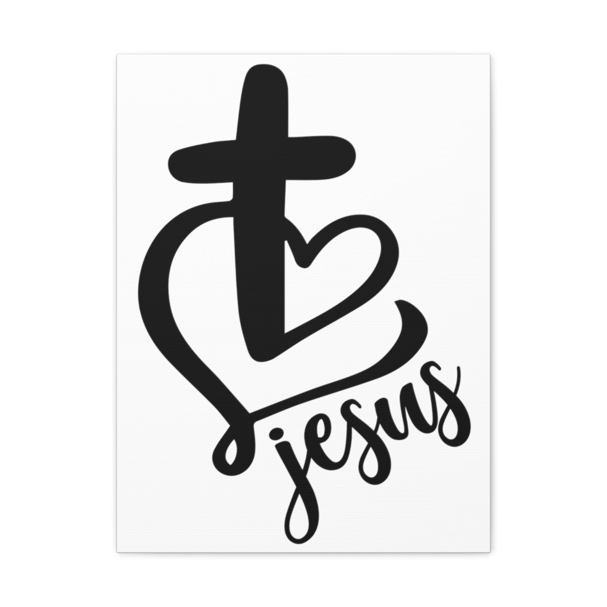 Scripture Walls Jesus Heart And Cross John 3:16 Christian Wall Art Print Ready to Hang Unframed-Express Your Love Gifts