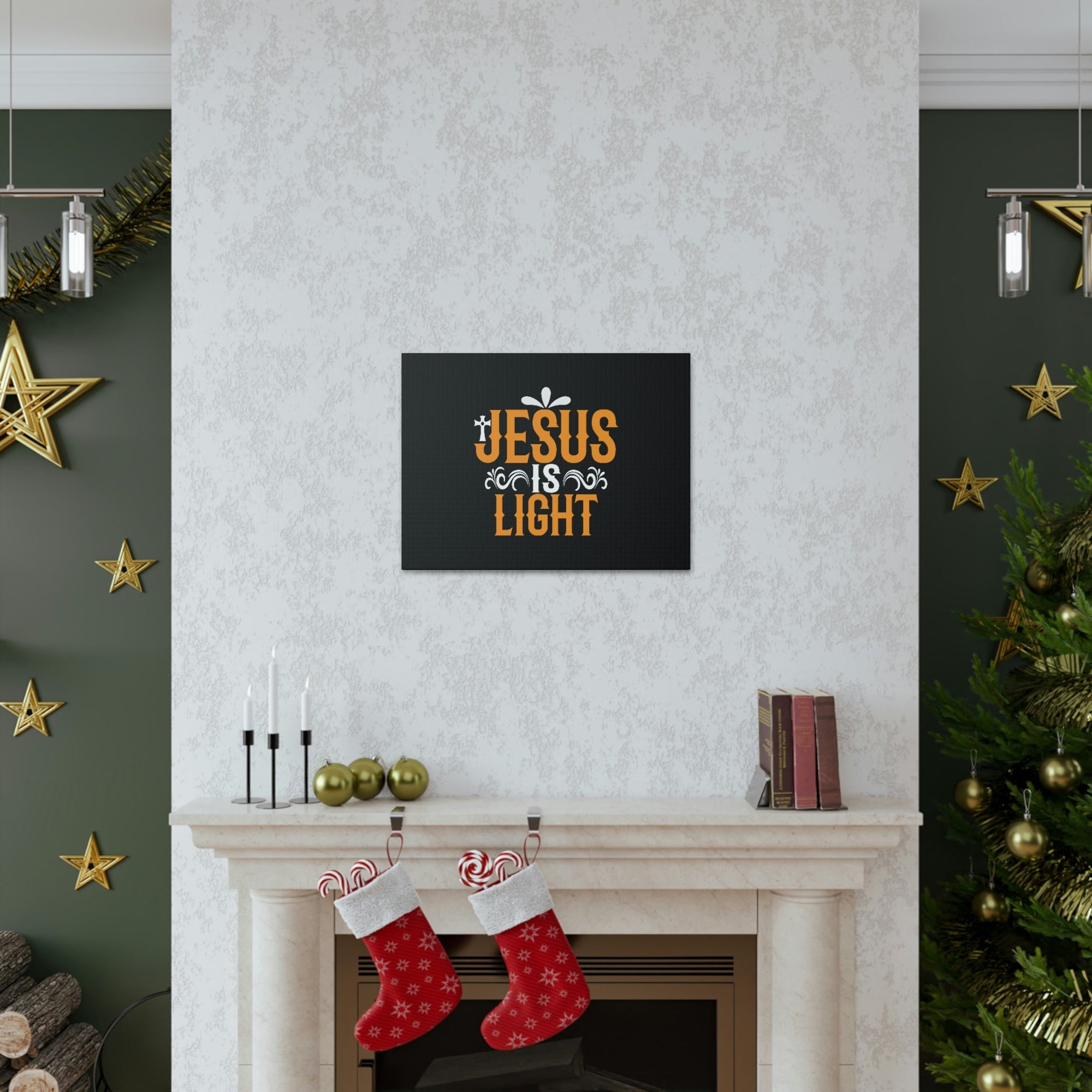 Scripture Walls Jesus is Light John 8:12 Canvas Christian Wall Art Ready to Hang Unframed-Express Your Love Gifts