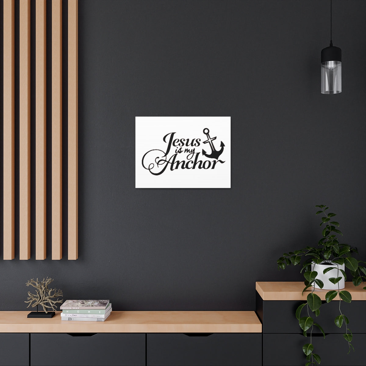 Scripture Walls Jesus Is My Anchor 1 John 5:4-5 Christian Wall Art Print Ready to Hang Unframed-Express Your Love Gifts