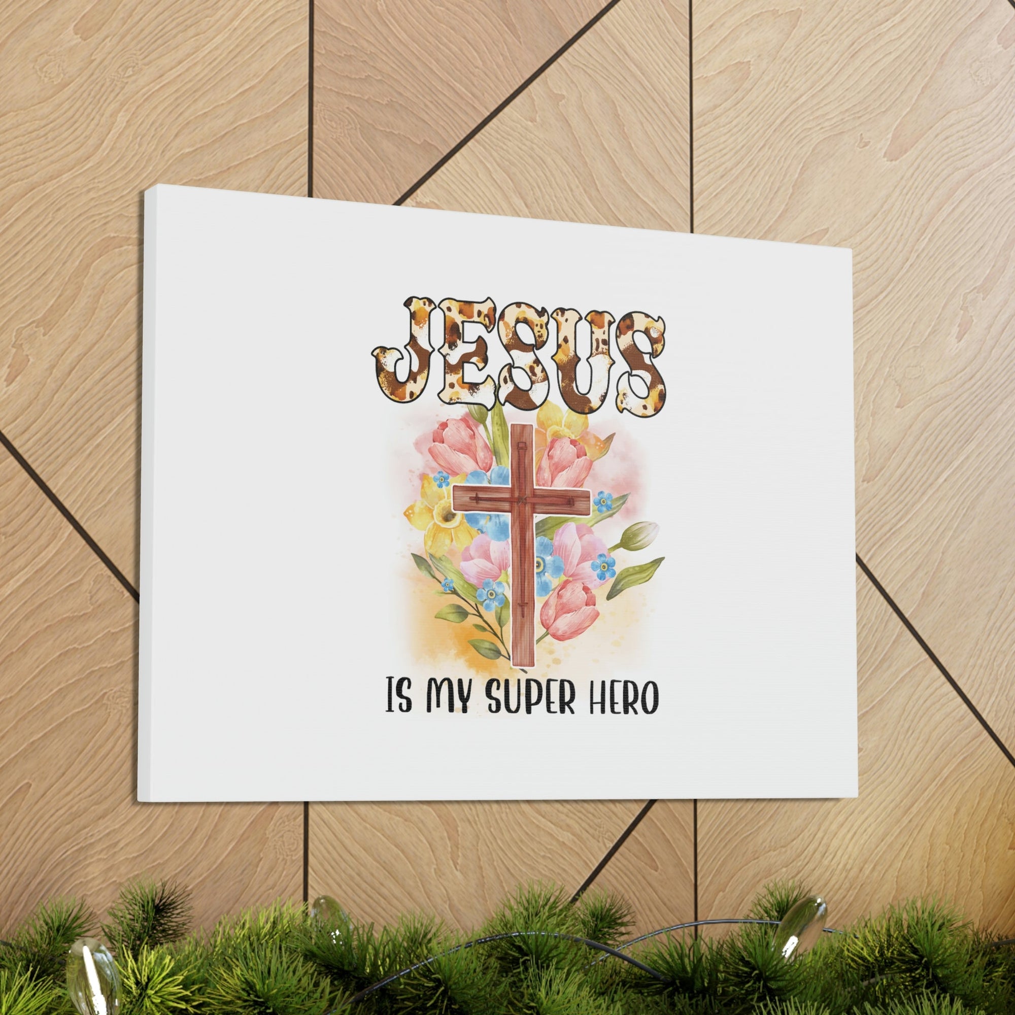 Scripture Walls Jesus Is My Super Hero John 3:17 Christian Wall Art Bible Verse Print Ready to Hang Unframed-Express Your Love Gifts