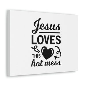 Scripture Walls Jesus Loves This Hot Mess John 3:16 Christian Wall Art Bible Verse Print Ready to Hang Unframed-Express Your Love Gifts