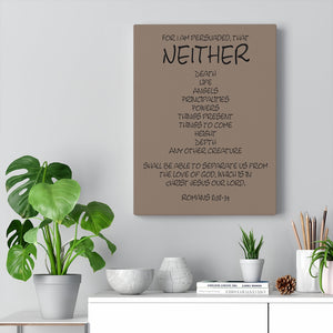 Scripture Walls Jesus Our Lord Romans 8:38-39 Bible Verse Canvas Christian Wall Art Ready to Hang Unframed-Express Your Love Gifts