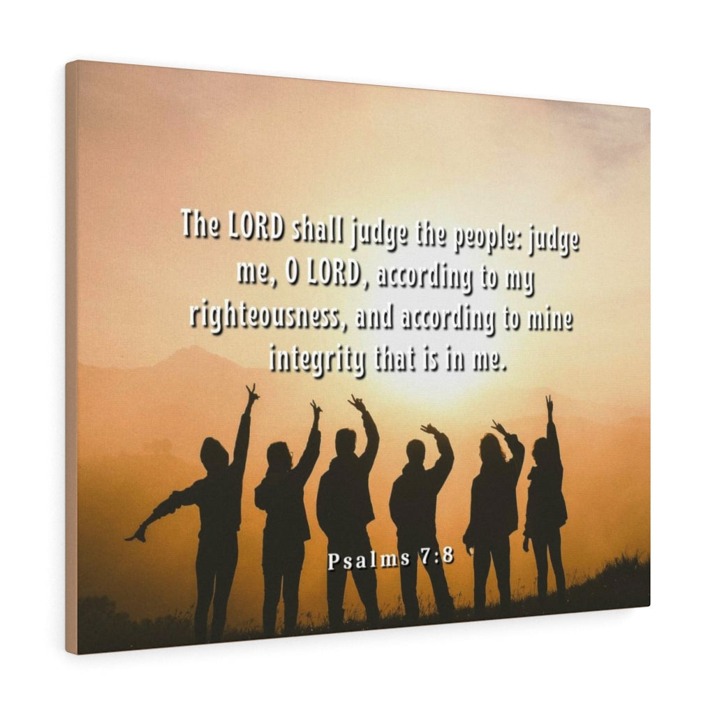 Scripture Walls Judge The People Psalms 7:8 Bible Verse Canvas Christian Wall Art Ready to Hang Unframed-Express Your Love Gifts