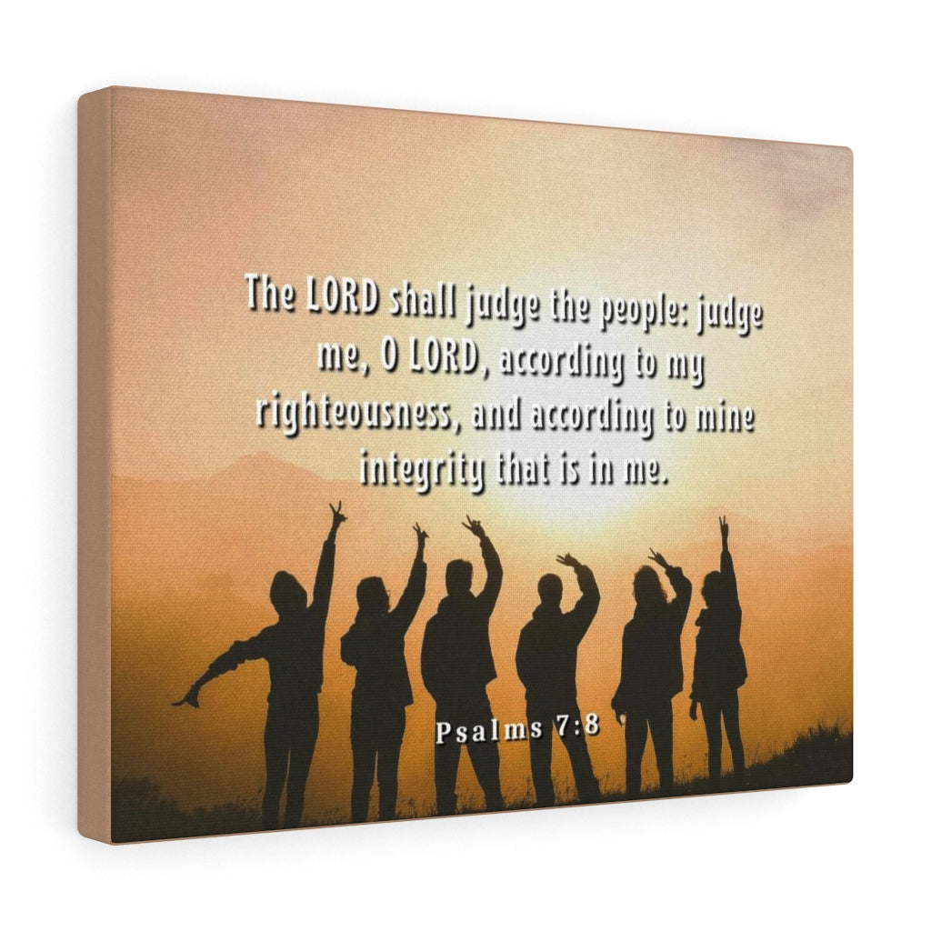 Scripture Walls Judge The People Psalms 7:8 Bible Verse Canvas Christian Wall Art Ready to Hang Unframed-Express Your Love Gifts