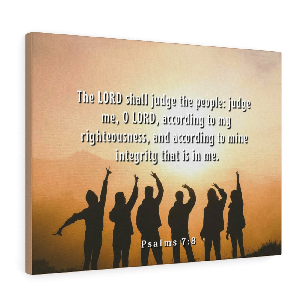 Scripture Walls Judge The People Psalms 7:8 Bible Verse Canvas Christian Wall Art Ready to Hang Unframed-Express Your Love Gifts