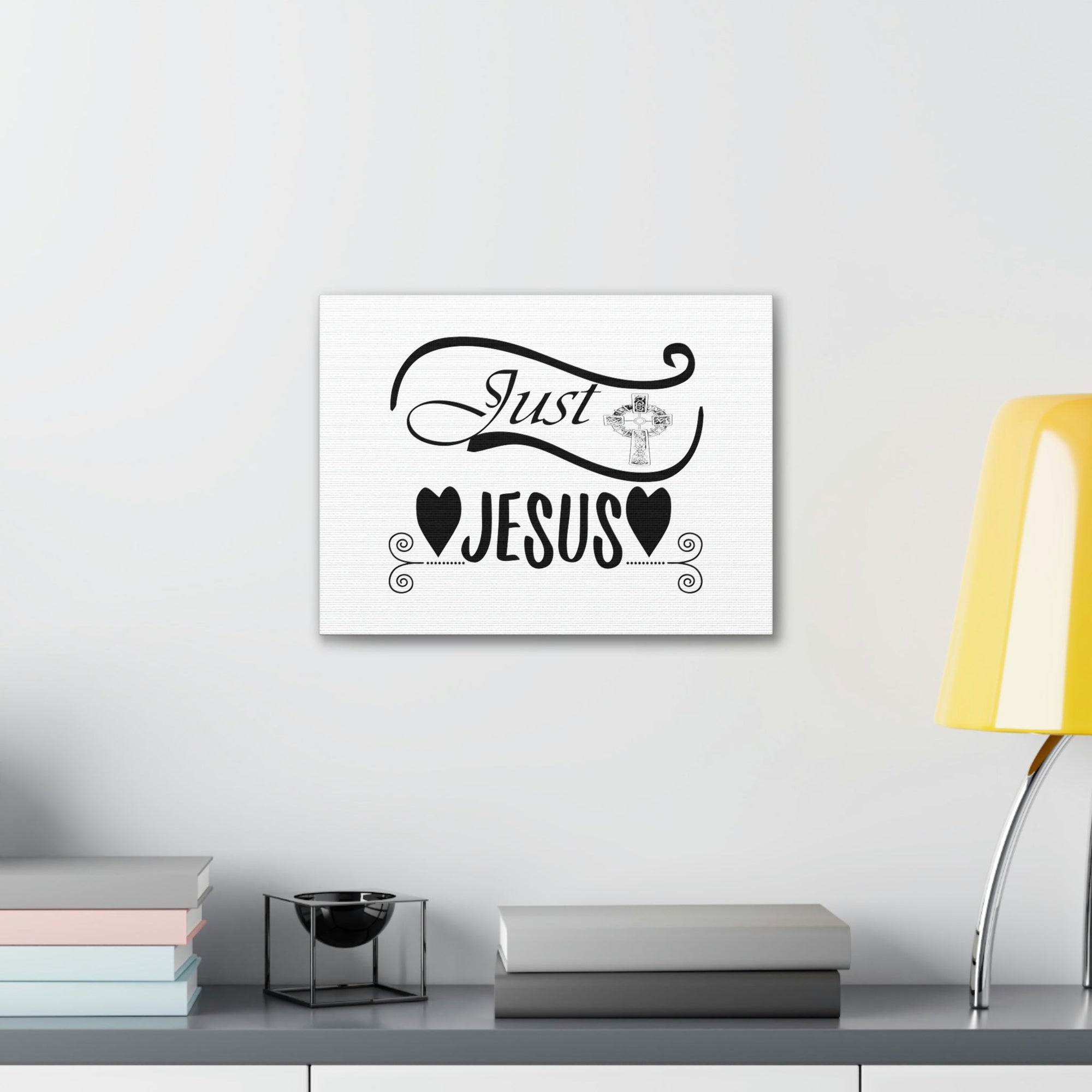 Scripture Walls Just Jesus John 14:6 Double Hearts Christian Wall Art Bible Verse Print Ready to Hang Unframed-Express Your Love Gifts
