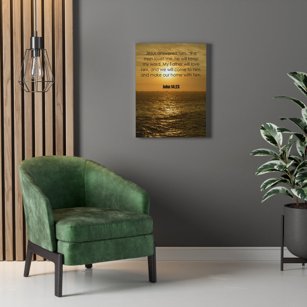 Scripture Walls Keep My Word John 14:23 Bible Verse Canvas Christian Wall Art Ready to Hang Unframed-Express Your Love Gifts