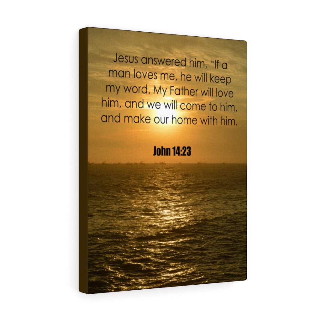 Scripture Walls Keep My Word John 14:23 Bible Verse Canvas Christian Wall Art Ready to Hang Unframed-Express Your Love Gifts