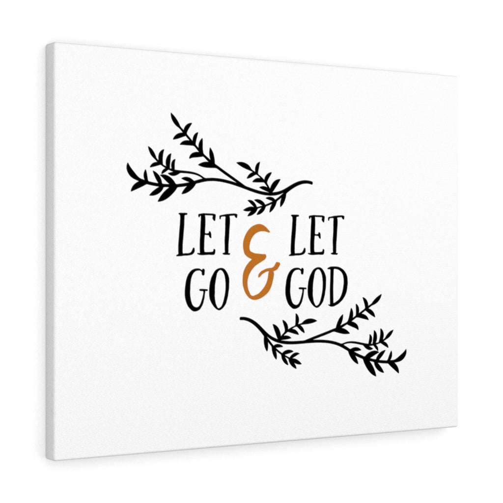 Scripture Walls Let Go &amp; Let God Bible Verse Canvas Christian Wall Art Ready to Hang Unframed-Express Your Love Gifts