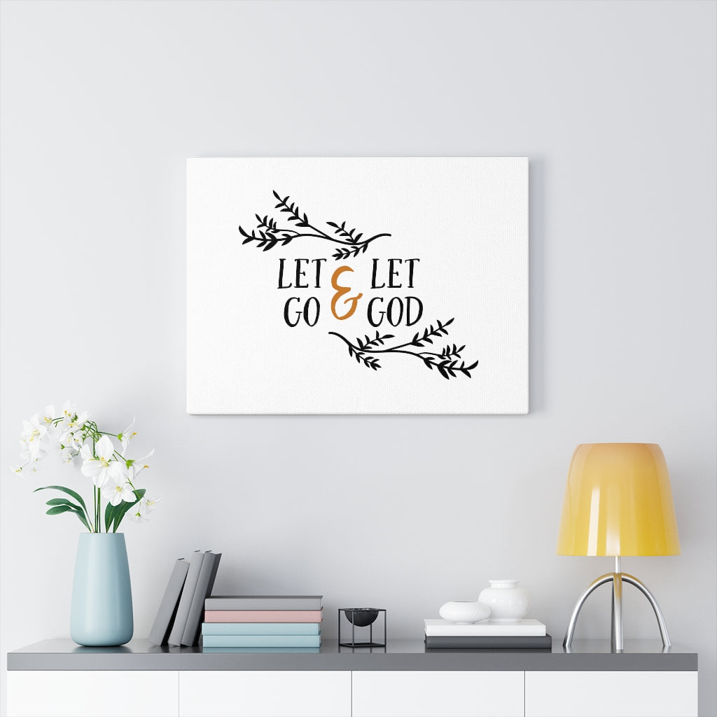 Scripture Walls Let Go & Let God Bible Verse Canvas Christian Wall Art Ready to Hang Unframed-Express Your Love Gifts