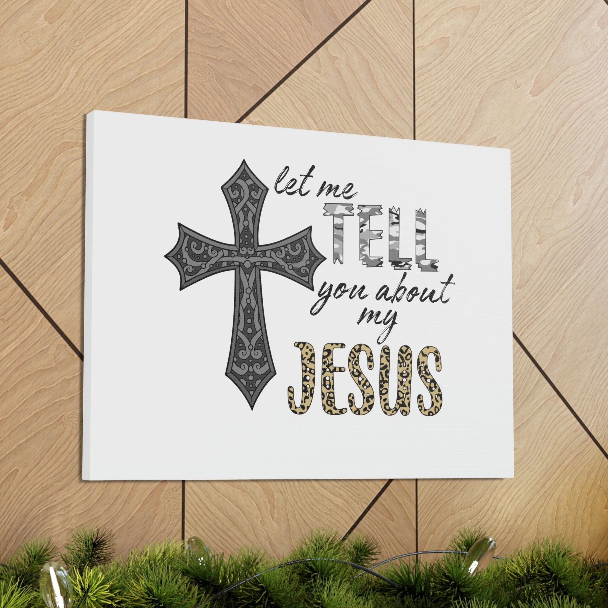 Scripture Walls Let Me Tell You About My Jesus Hebrews 4:15 Christian Wall Art Bible Verse Print Ready to Hang Unframed-Express Your Love Gifts