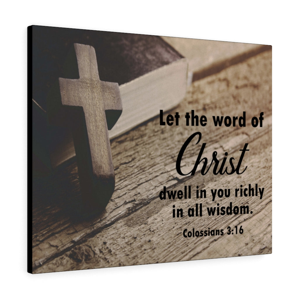 Scripture Walls Let The Word of Christ Colossians 3:16 Wall Art Christian Home Decor Unframed-Express Your Love Gifts