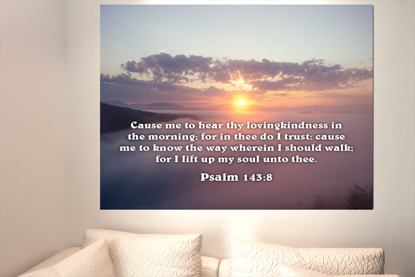Scripture Walls Lift Up My Soul Deuteronomy 6:5 Bible Verse Canvas Christian Wall Art Ready to Hang Unframed-Express Your Love Gifts