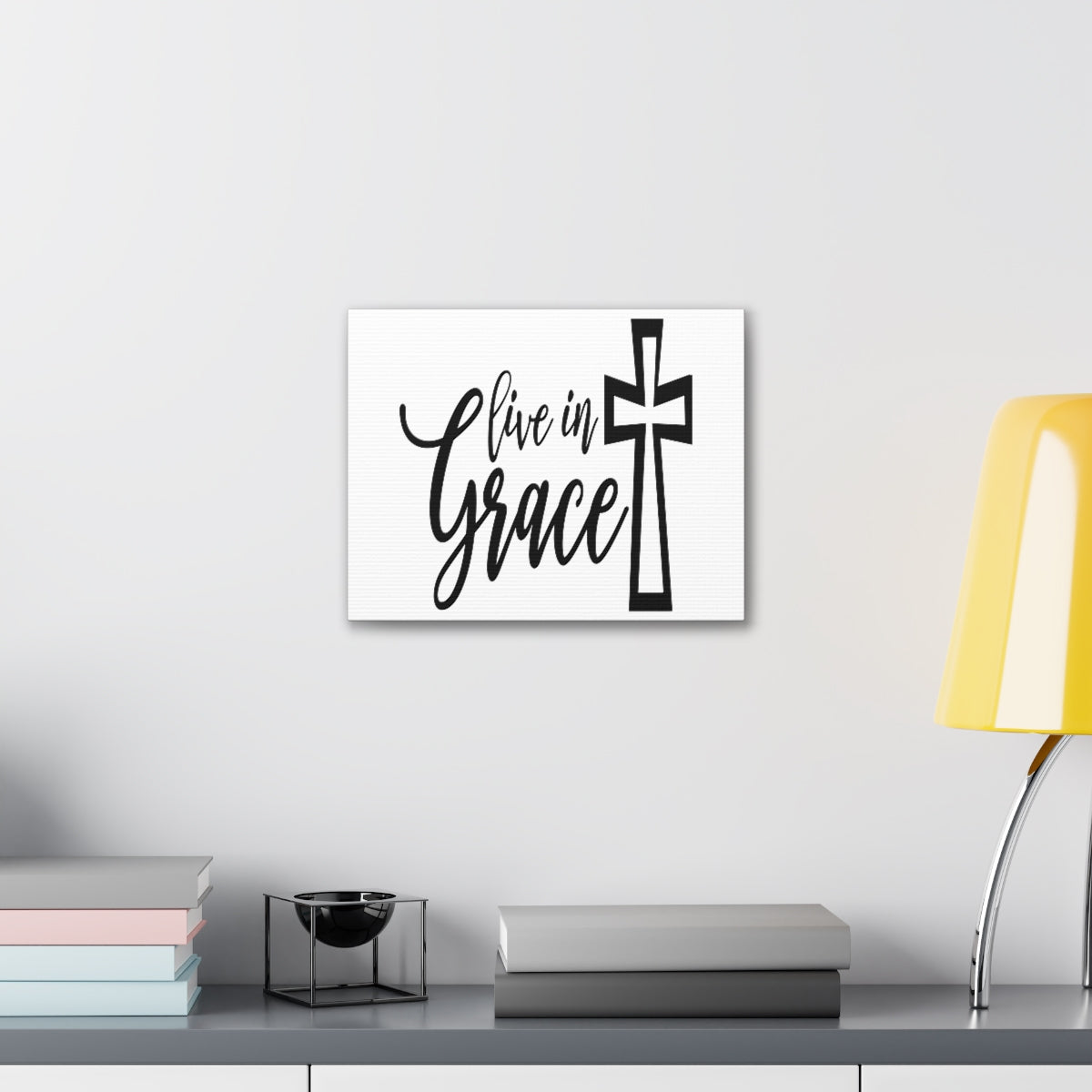 Scripture Walls Live In Grace 2 Corinthians 12:8-9 Christian Wall Art Print Ready to Hang Unframed-Express Your Love Gifts