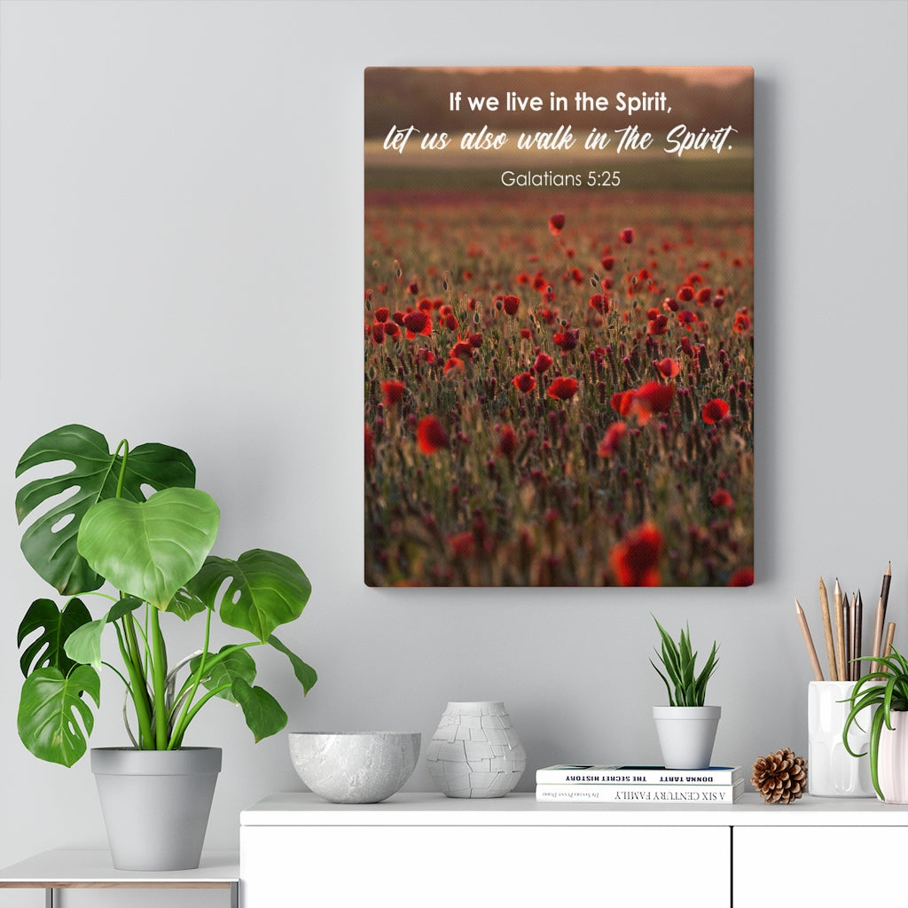 Scripture Walls Live in The Spirit Galatians 5:25 Bible Verse Canvas Christian Wall Art Ready to Hang Unframed-Express Your Love Gifts
