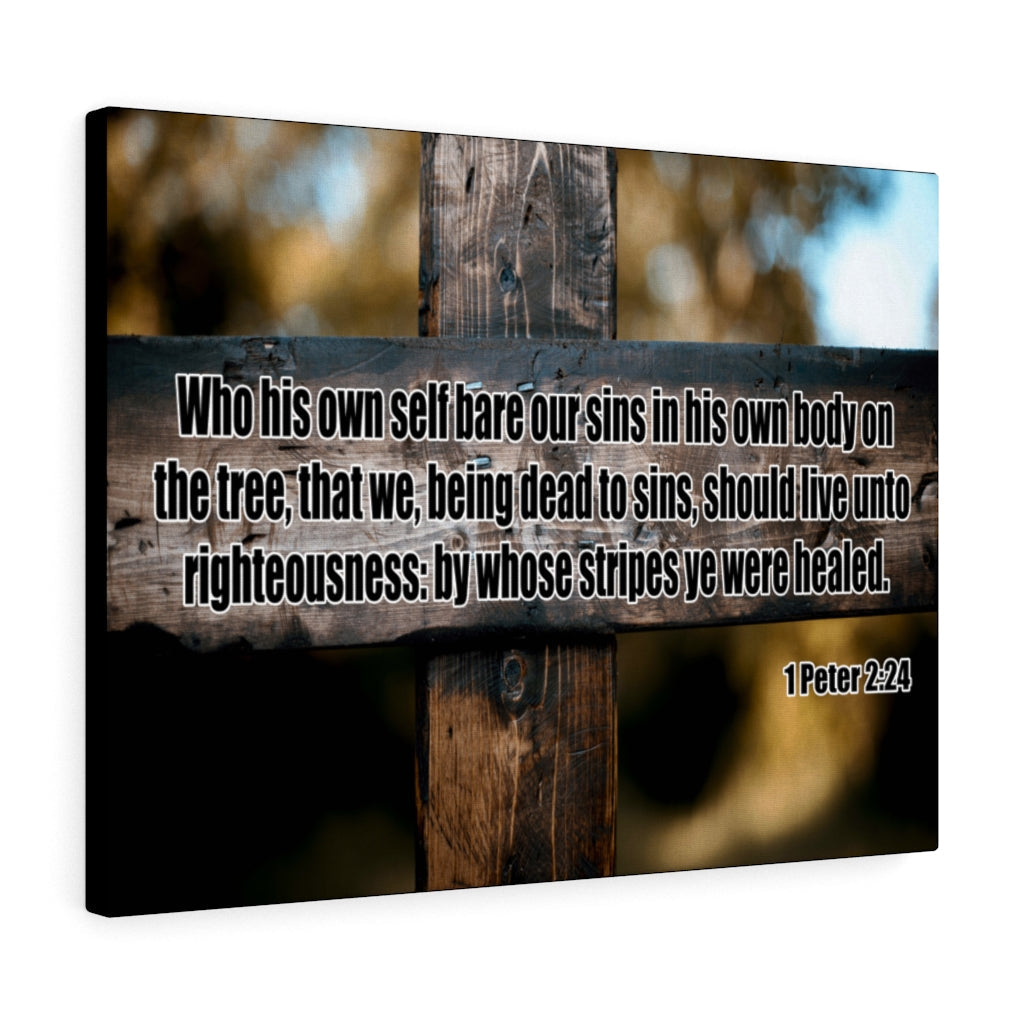 Scripture Walls Live Unto Righteousness 1 Peter 2:24 Wall Art Christian Home Decor Unframed-Express Your Love Gifts