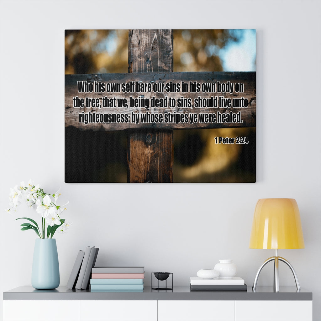 Scripture Walls Live Unto Righteousness 1 Peter 2:24 Wall Art Christian Home Decor Unframed-Express Your Love Gifts