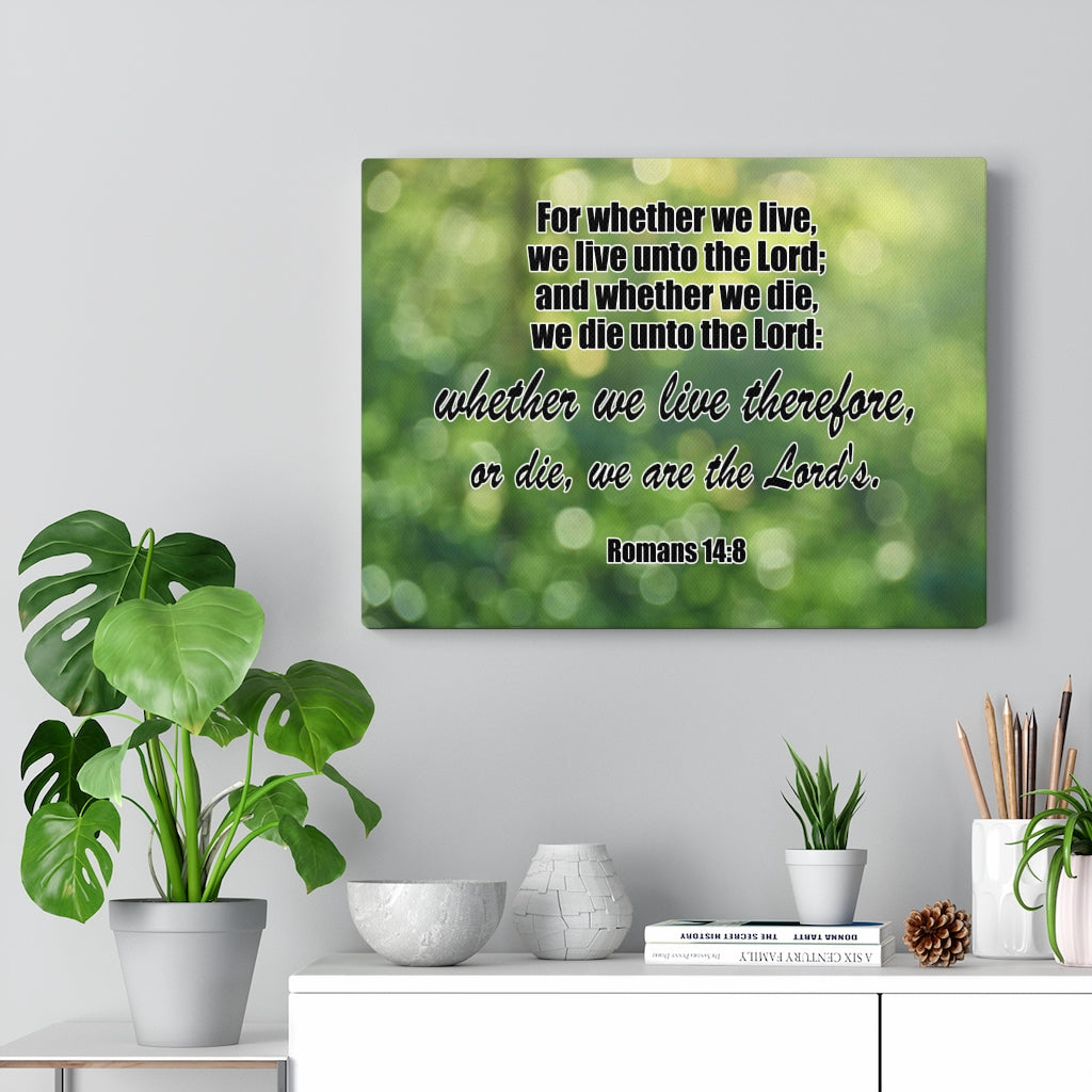 Scripture Walls Live Unto The Lord Romans 14:8 Bible Verse Canvas Christian Wall Art Ready to Hang Unframed-Express Your Love Gifts