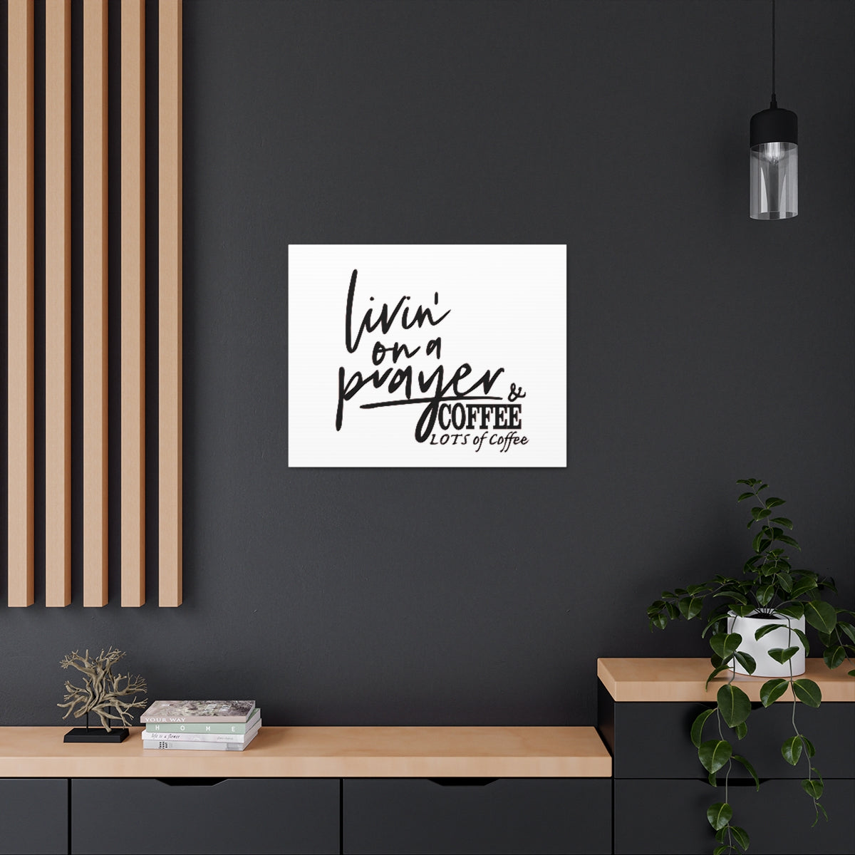 Scripture Walls Livin On A Prayer & Coffee Colossians 4:2 Christian Wall Art Print Ready to Hang Unframed-Express Your Love Gifts