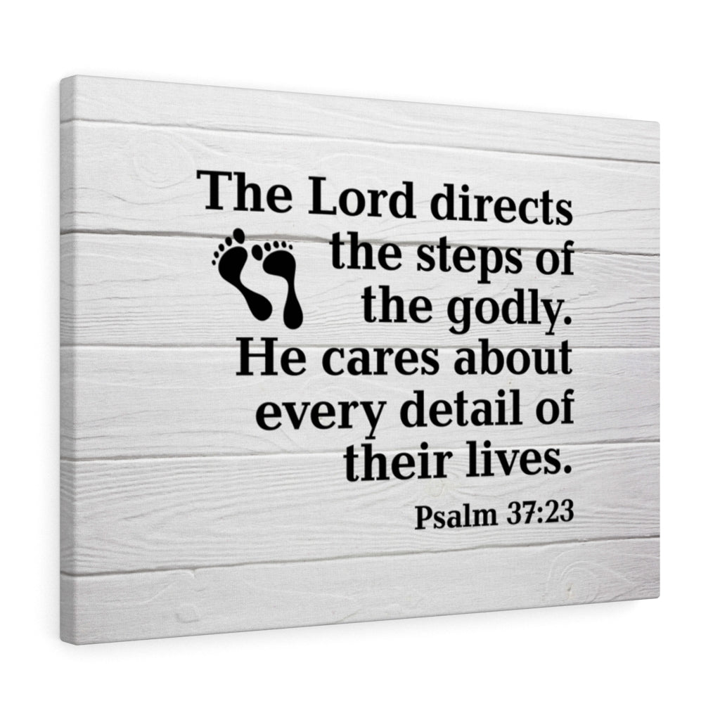 Scripture Walls Lord Directs the Steps Psalm 37:23 Bible Verse Canvas Christian Wall Art Ready to Hang Unframed-Express Your Love Gifts
