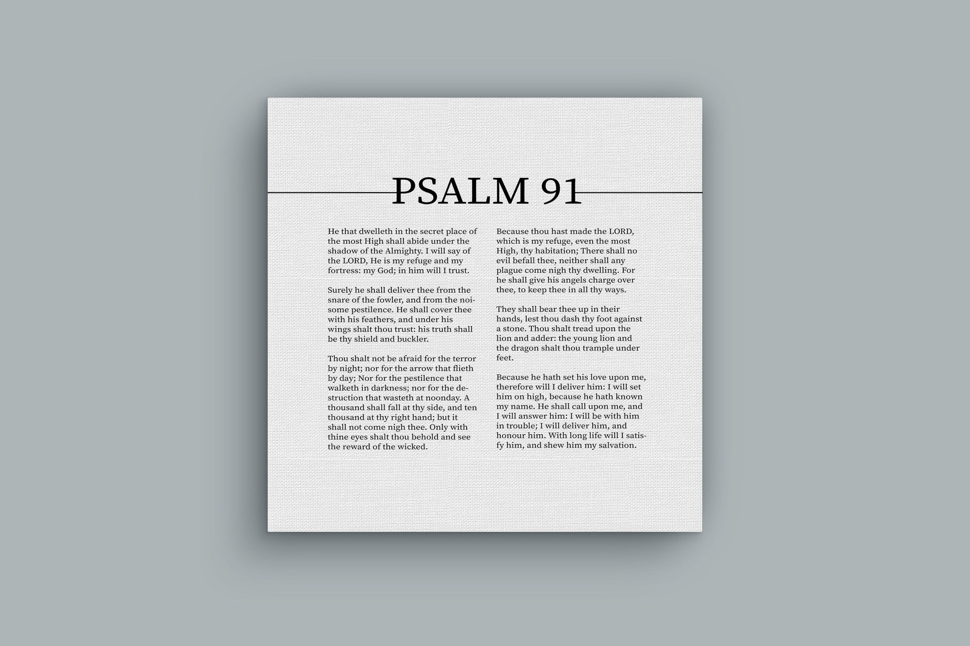 Scripture Walls Lord Is My Refuge Psalm 91 Bible Verse Canvas Christian Wall Art Ready to Hang Unframed-Express Your Love Gifts