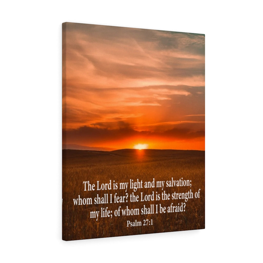 Scripture Walls Lord is My Salvation Psalm 27:1 Christian Wall Decor Bible Art Ready to Hang Unframed-Express Your Love Gifts