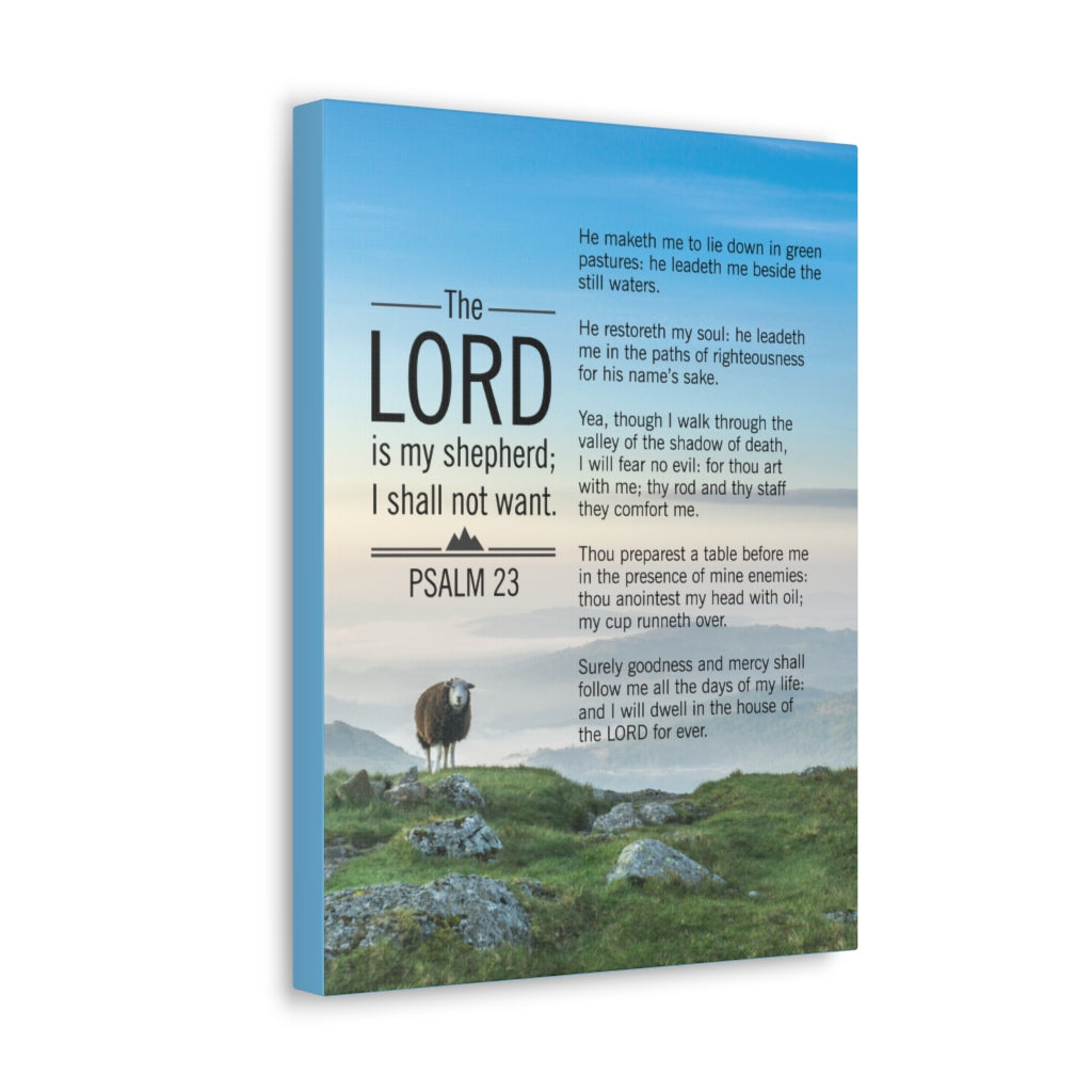 Scripture Walls Lord is My Shepherd Psalm 23 Blue Sky Wall Art Christian Home Decor Unframed-Express Your Love Gifts