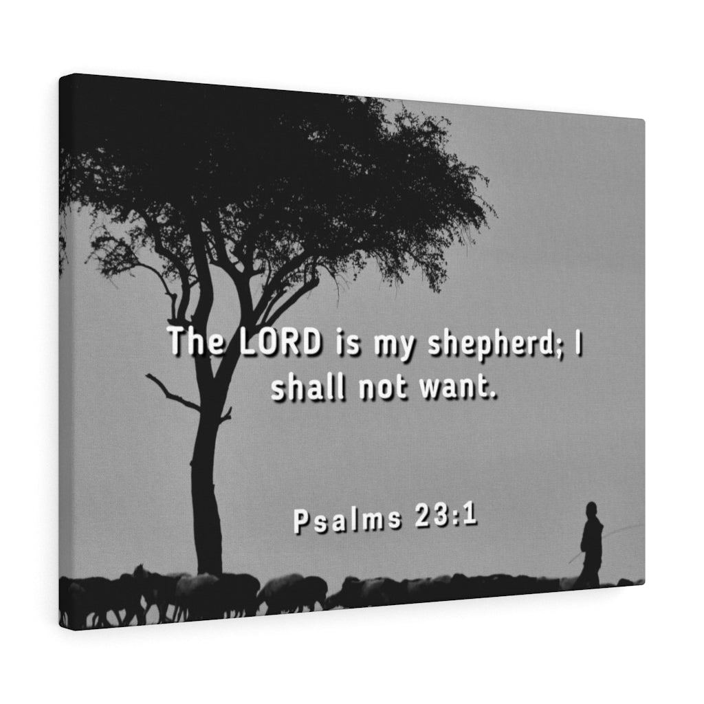 Scripture Walls Lord Is My Shepherd Psalms 23:1 Bible Verse Canvas Christian Wall Art Ready to Hang Unframed-Express Your Love Gifts