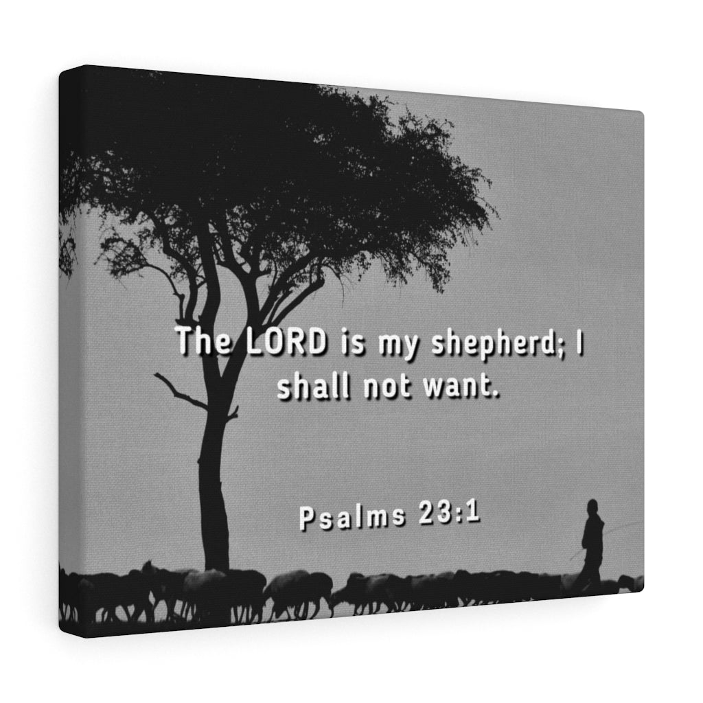 Scripture Walls Lord Is My Shepherd Psalms 23:1 Bible Verse Canvas Christian Wall Art Ready to Hang Unframed-Express Your Love Gifts