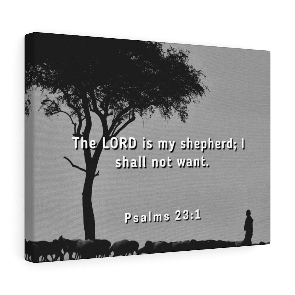 Scripture Walls Lord Is My Shepherd Psalms 23:1 Bible Verse Canvas Christian Wall Art Ready to Hang Unframed-Express Your Love Gifts